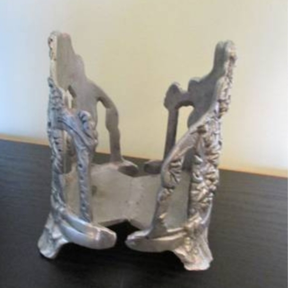CARSON PEWTER CANDLE JAR HOLDER - Picture 3 of 6
